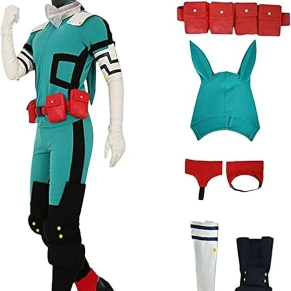 Midoriya Izuku Cosplay Costume Men's Battle Jumpsuit - Picture 5 of 5